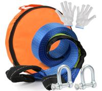OTYMIOW Fune di Traino Universale 8T per Auto 4,8m×5cm Kit Funi Traino Recupero Fuoristrada Universale Cavo Cinghia di Traino Emergenza Corda da Traino di Rimorchio per Auto Car Tow Rope Abschleppseil