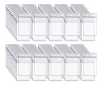 OTYMIOW Porta Badge Trasparente Verticale Pieghevole 100PZ Porta Badge da Collo Verticale Confezione PortaBadge Tesserino Trasparente Porta Cartellino da Collo, Badge Holder 112×68mm per Lavoro
