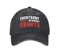 OUAAIECE Tutti contano o Nessuno Conta Demin Cappello Leggeri Cappellini Femminile da Baseball Femminile