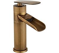 OUBBDVRT Dispenzzinamento del lavandino rubinetti da Bagno Maniglia Singola Un Buco da Bagno Rubinetto retrò Rubinetto Nero Rubinetto Nero Rubinetto Bagno Rubinetto Bagno Singolo Foro, Antico b