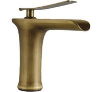 OUBBDVRT Dispenzzinamento del lavandino rubinetti da Bagno Maniglia Singola Un Buco da Bagno Rubinetto retrò Rubinetto Nero Rubinetto Nero Rubinetto Bagno Rubinetto Bagno Singolo Foro, Nero a