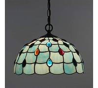 OUBBDVRT Lampadari in Stile da 12 Pollici, Azzurro a soffitto in Vetro colorato Copri Il Ristorante del Ristorante Sospensione Sospensione Lampli Lampli lampade a ghtingoking, H Comodo Anniversario