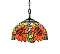 OUBBDVRT Lampadari in Stile da 12 Pollici, Azzurro a soffitto in Vetro colorato Copri Il Ristorante del Ristorante Sospensione Sospensione Lampli Lampli lampade a ghtingoking, H Comodo Anniversario