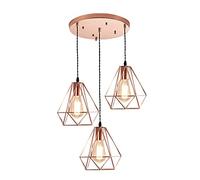 OUBBDVRT Lampadario Creative Creative Diamond Slamp Minimalista lampadario in Oro Rosa in Ferro battuto Lampada appesa per la Cucina dell'isola da Pranzo Bar con banco Cafe Negozio Agricoltura/Un