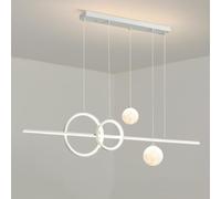 OUBBDVRT Lampadella Moderna lineare di metà secolo con Palla Bianca al Latte a LED a Lust Long LUMING Luce Luce per LA PASSEGGIA
