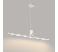 OUBBDVRT Luce a Sospensione lineare LED 3000K Apparecchiatura a Sospensione Bianca Calda - Lampa a Strisce di Pranzo Lampada Isola Illuminazione, lampadario