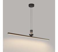 OUBBDVRT Luce a Sospensione lineare LED 3000K Apparecchiatura a Sospensione Bianca Calda - Lampa a Strisce di Pranzo Lampada Isola Illuminazione, lampadario