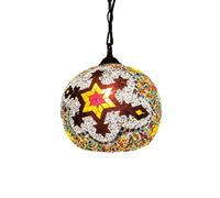 OUBBDVRT Plug a Mosaico Marocchino Turco in Lampada a Ciondolo Swag Lampada Lampada collegata Il lampadario per Il corridoio del Portico Corrido