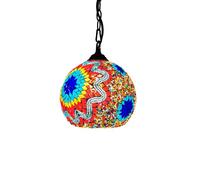 OUBBDVRT Plug a Mosaico Marocchino Turco in Lampada a Ciondolo Swag Lampada Lampada collegata Il lampadario per Il corridoio del Portico Corrido