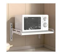 OUBBDVRT Scaffale a microonde per cucina che cucina stagionatura a parete stagione montato in ferro portamette senza punzonatura forno a forno a forno a microonde cucina (bianco, 39 cm)