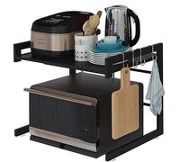 OUBBDVRT Scaffale a microonde per cucina espandibile a microonde a microonde regolabile forno a microonde forno retrattile portatore di riposo a pentola di riso cucellino cucina