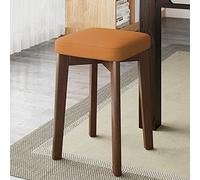 OUBBDVRT Sgabello da cucina in legno con cuscino morbido, sgabelli da bar per banconi impilabili, sedia da pranzo moderna senza schienale per isola da cucina, bar - 31x31x45cm