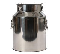 OUBUBY Bricco per latte in acciaio inox 201, contenitore per latte in acciaio inox, coperchio a prova di perdite, con chiusura di serraggio e guarnizione in gomma, ideale per conservare acqua latte
