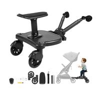 OUBUBY Passeggino per tutti i passeggini, tavola con sedile passeggino, 360°, pedana universale per bambini dai 3 ai 7 anni, con un carico massimo di 55 libbre