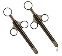 Ouceanwin 2 pezzi Siringhe per Tubo Lubrificante per Applicatore di Lubrificante, Siringa per Lubrificante Riutilizzabile Siringa per Vagina Anale con Anello di Trazione e Impugnatura per le Dita