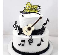 Ouceanwin 40 Pezzi Note Musicali Cupcake Topper per Decorazione Torta di Compleanno - Chitarra Muffin Picks per Festa a Tema Musicale