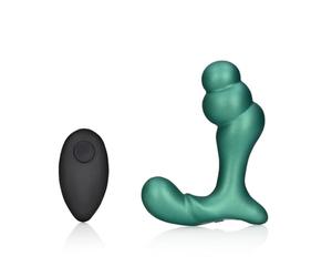 Ouch! by Shots - Massaggiatore vibrante per prostata con telecomando, colore: verde metallizzato