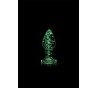 Ouch! Glass Butt Plug Glow in The Dark - Large - Green (Glass, Small)