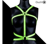 Ouch Glow in the Dark Body Harness Imbracatura Fluorescente Neon Finta Pelle
