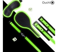 Ouch Glow in the Dark Kit Bondage Fluorescente con Manette Maschera e Ball Gag