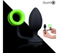 Ouch! Glow in the Dark Butt Plug with Cock Ring