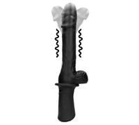 Ouch! Hand Held Liquid Silicone Vibrating & Thrusting Sex Machine Black