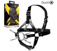 Ouch Imbracatura in Pelle per Testa e Gancio per Naso - Head Harness Spider Gag
