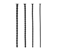 Ouch! Silicone Spiral Screw Plug Set Advanced Urethral Sounding Black