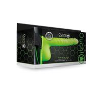 Ouch! Glow in the Dark Ribbed Hollow Strap-on with Balls 8" 21cm