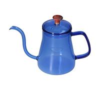 OUCRIY Bollitore a becco lungo, grande capacità, resistente al calore, facile da pulire, caffettiera a bocca lunga (blu)