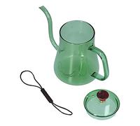 OUCRIY Bollitore con beccuccio lungo, grande capacità, resistente al calore, facile da pulire, caffettiera con apertura lunga (verde)