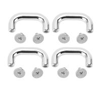 OUCRIY Craft - Set di 20 fibbie ad con viti di fissaggio per borse, artigianato, attrazione attraente (argento)