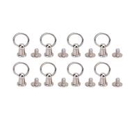 OUCRIY Design conico, 50 set di rivetti galvanici in lega di zinco con vite da 6 mm per cinture in pelle, borse, custodie per telefono, set di rivetti con anello estraibile, facile installazione per