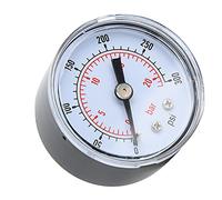 OUCRIY Misurazione, test, manometro dell'idropulitrice, acqua, caffettiera espresso, pompa filtro propano, manometro meccanico per aria, olio, acqua, connettore di ritorno BSPT 1/8 pollici (0-300