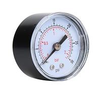 OUCRIY Misurazione, test, manometro dell'idropulitrice, acqua, caffettiera espresso, pompa filtro propano, manometro meccanico per aria, olio, acqua, connettore di ritorno BSPT 1/8 pollici (0-30