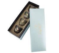 OUCRIY Set di 4 tazze da tè retrò da forno, in ceramica, stile giapponese, set di tazze da tè Kung Fu #1 (Goditi le quattro stagioni)