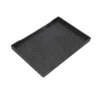 OUCRIY Vassoio da portata in plastica con fondo antiscivolo, leggero e rettangolare, ideale per frutta, snack, dessert, (nero)
