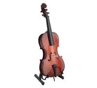 OUCRIY Violoncello in miniatura in tiglio con supporto e custodia, mini strumento realistico per la decorazione della casa o regalo attento, mini strumento musicale decorativo