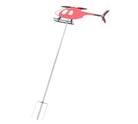 OUCRIY Weathervane - Ferro da esterno con design aeronautico, rivestimento metallico rosso, aereo rotante - Weathervane per giardino, ponte o decorazione da giardino