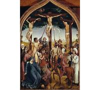 OuDeZjzhu Quadri Stampe Poster su Tela Dipinto su Tela Crocifissione parte destra di Hans Memling 00per Decorazioni per la Casa 60x90cm