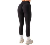 OUDOTA Leggings sportivi da donna Scrunch Butt Gym Leggings senza cuciture a vita alta Butt Lifting Yoga Pantaloni Shape Push Up Leggings sportivi da donna lunghi, A nero, XL