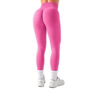 OUDOTA Leggings sportivi da donna Scrunch Butt Gym Leggings senza cuciture a vita alta Butt Lifting Yoga Pantaloni Shape Push Up Leggings sportivi da donna lunghi, A rosa., M
