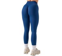 OUDOTA Leggings sportivi da donna Scrunch Butt Gym Leggings senza cuciture a vita alta Butt Lifting Yoga Pantaloni Shape Push Up Leggings sportivi da donna lunghi, A blu scuro., XL