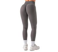 OUDOTA Leggings sportivi da donna Scrunch Butt Gym Leggings senza cuciture a vita alta Butt Lifting Yoga Pantaloni Shape Push Up Leggings sportivi da donna lunghi, A grigio., S