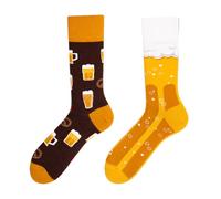 OUDQFCJ 1 paia di calzini da birra, da uomo, per birra, con motivi diversi, con motivi e colori, calzini unisex divertenti con motivo Oktoberfest, giallo., 40
