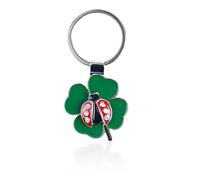 OUDQFCJ 1 Pezzo Portachiavi Quadrifoglio Portafortuna Portachiavi Quadrifoglio da Regalare per Unisex Auto Moto Macchina Bomboniere Compleanno Capodanno Natale Regalo