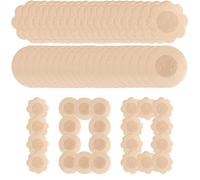 OUDQFCJ 100 Pezzi Copricapezzoli Invisibili Autoadesivi Monouso per Donne, Copri Capezzoli Adesivi e Paracapezzoli, Nipple Cover Adesivi Monouso per Capezzoli da Donna (Fiore & Rotondo)