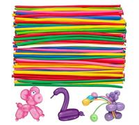 OUDQFCJ 100 Pezzi Palloncini Modellabili, Lunghi Modellabili in Gomma Magica, Palloncini Colorati Misti, con Grande Pompa Gonfia Palloncini, per Feste, Compleanni, Matrimoni Decorazione (Multicolore)