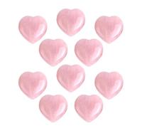 OUDQFCJ 10pz, cristallo di quarzo rosa da 20 mm a forma di cuore, grande cristallo curativo, cuore rosa, pietra di cristallo dell'amore, regalo di San Valentino, pietra di palma, allevia l'ansia