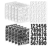 OUDQFCJ 12 Fogli 390 Pezzi Lettere e Numeri Termoadesivi per Tessuti, Grandi Lettere in Vinile per Trasferimento Termico con Alfabeto A-Z e Numeri 0-9 (5,1 cm)